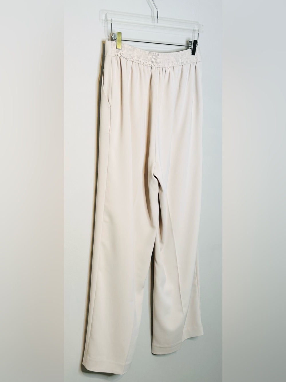 Quince Stretch Crepe Classic Trouser Pants Sand Tan Beige - Picture 7 of 13